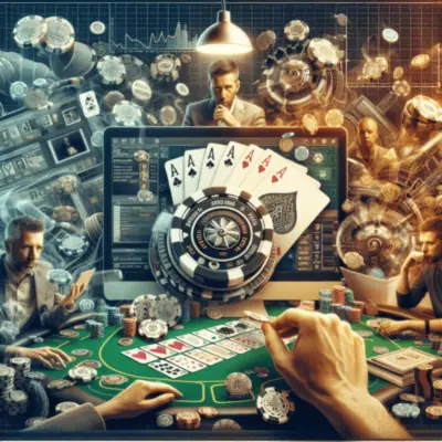 ilustrasi permainan Texas Holdem Poker online